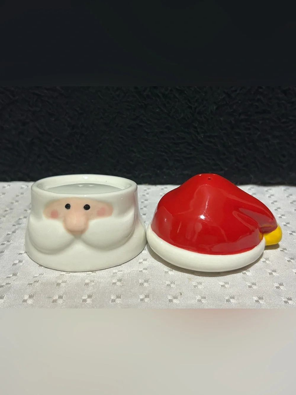 Jingle Bell Santa Salt & Pepper Shakers Christmas Holiday Tableware